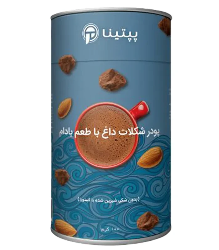 almond-hot-chocolate-100gr-can شکلات داغ بادام پپتینا قوطی 100 گرمی