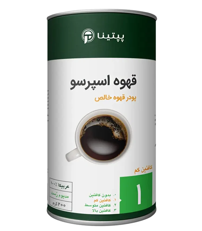 espresso-coffee-number-1-can-of-200-grams قهوه اسپرسو شماره 1 پپتینا قوطی 200 گرمی