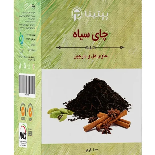 چای سیاه حاوی هل و دارچین پپتینا‍ جعبه 100 گرمی