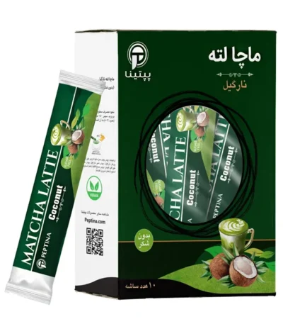 ماچا لته نارگیل پپتینا بسته 10 عددی
