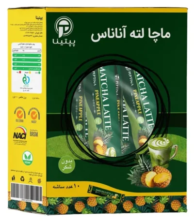 ماچا لته آناناس پپتینا بسته 10 عددی